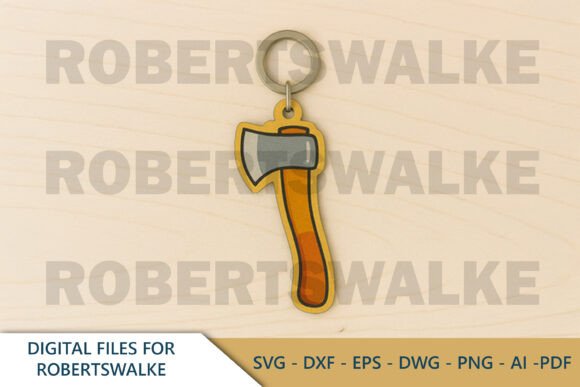 Camping Axe Keychain SVG