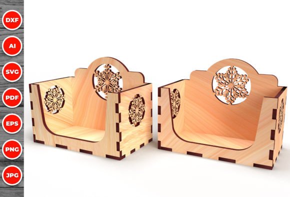Christmas Business Card Holder SVG 03 – Festive Laser Cutting for Winter Amp