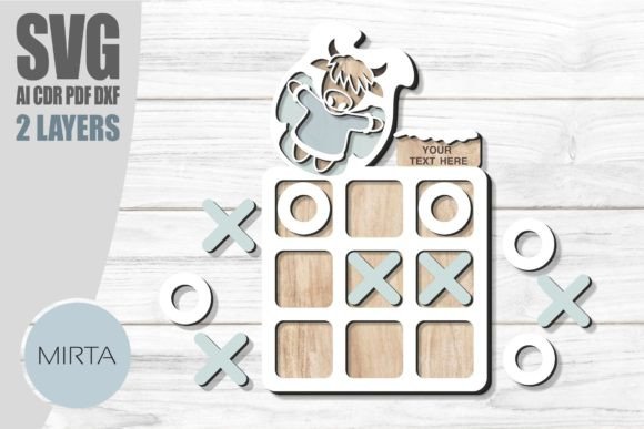 Christmas Tic Tac Toe Laser Cut SVG for Winter Craft Sellers