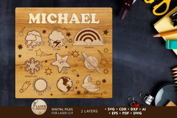 Custom Kids Puzzle Laser Cut Templates for Craft Business Magic
