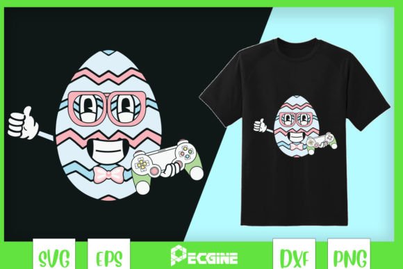 Cute Easter Egg with Game Controller – A Playful Graphic for Seasonal Branding