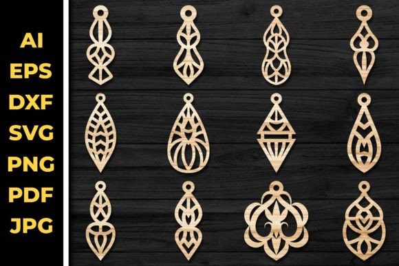 Earrings Laser Cut SVG Bundle for Digital Sellers