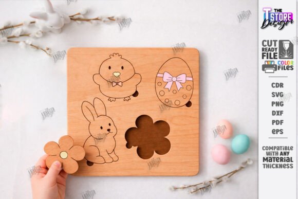 Easter Kids Puzzle Laser Cut Bunny SVG