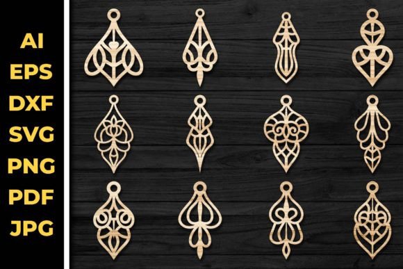 Elegant Earrings SVG Bundle for Laser Cutting Crafters