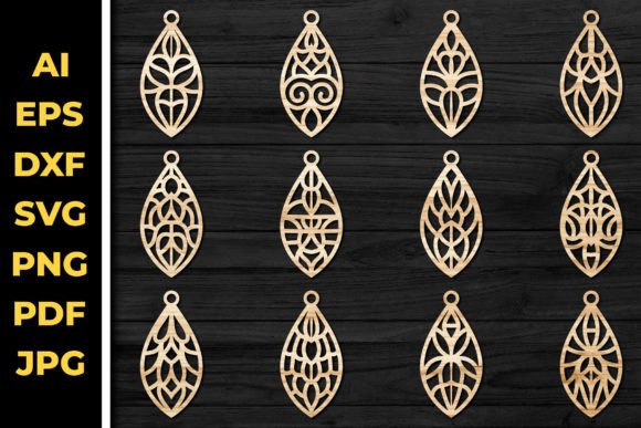 Laser Cut Earrings SVG Bundle for Crafters