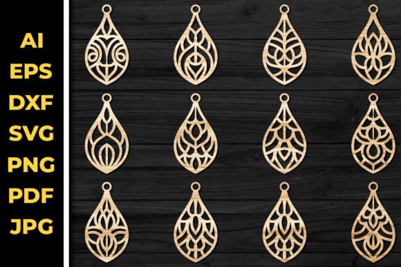 Laser Cut Earrings SVG Bundle for Digital Sellers
