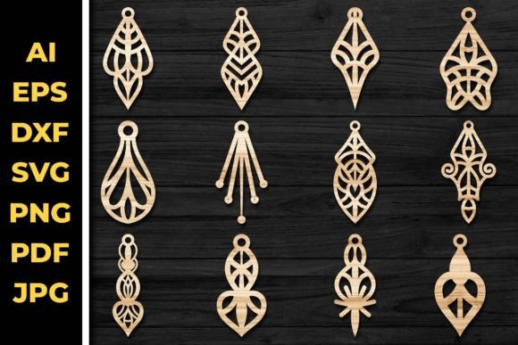 Laser Cut Earrings SVG Bundle for Digital Sellers