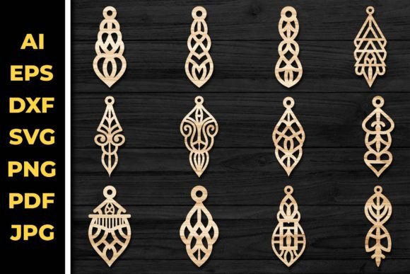 Laser Cut Earrings SVG Bundle for Digital Sellers