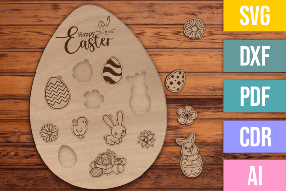 Laser Cut File - Easter Egg Puzzle Adds Festive Charm to Spring Amp Branding