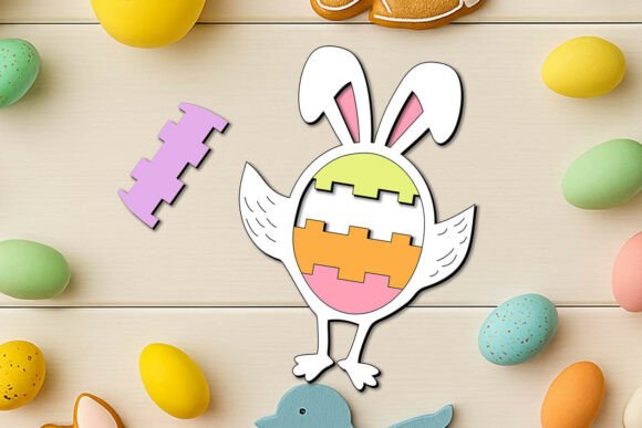 Lego Style Chicken Easter Puzzle SVG Kid Review