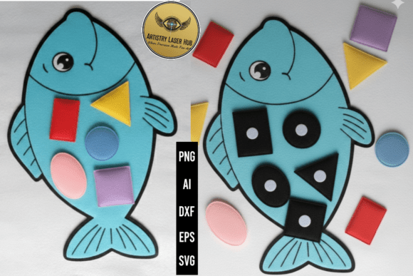 Resizable Shapes Fish Puzzle - Felt Wo