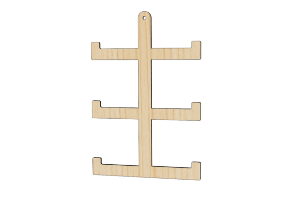 Scrunchie Wall Hanger Laser Cutting File for Earring Display & Decor