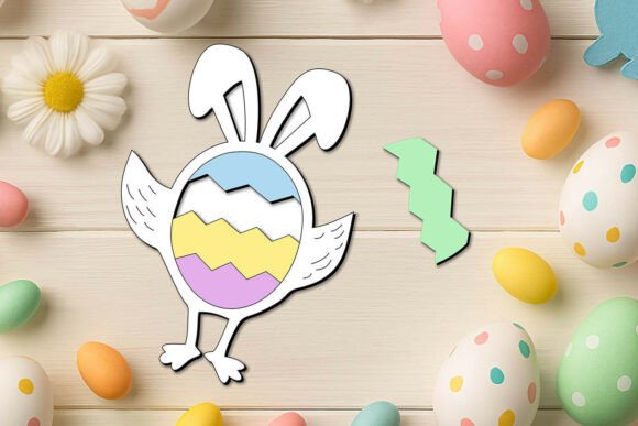SVG Egg Chicken Wings Easter Puzzle Kid: A Laser-Cutting Gem for Spring Amp Crafting