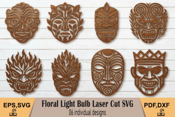 Tribal Mask Laser Cut SVG: Elevating Wall Decor & Editorial Design