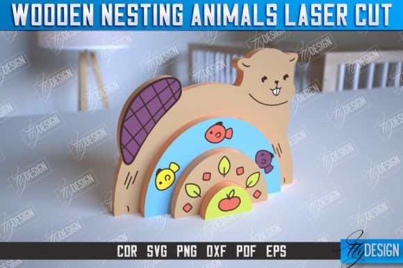 Wooden Nesting Beaver Rainbow CNC: A Laser Cutting Gem for Other Toys Amp